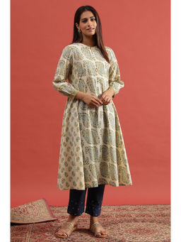 Folksong - Yellow Printed Kurta