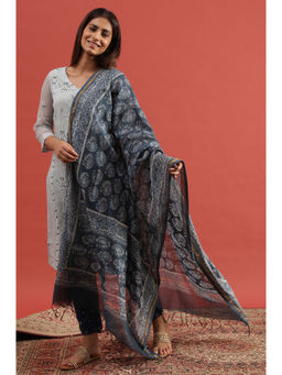 Folksong - Blue Printed Dupatta