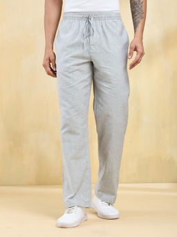 Fabindia - Grey Cotton Drawstring Trouser
