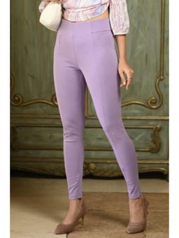 MLADA - Lavender Women's Office Wear Slim Fit High Waist Stretch Cotton Lycra Jeggings