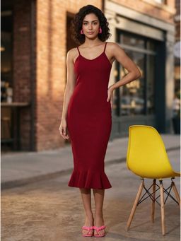 KOTTY - Maroon Regular Dress