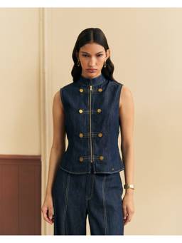 Calling June - Navy Blue Ruby Vest