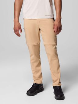 Columbia - Beige Solid Slim Convertible Pant