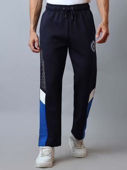 Free Authority - Official Captain America Graphic Printed Navy Blue Regular Fit Track Pant