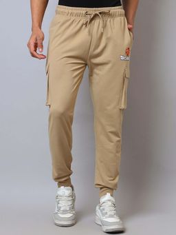 Free Authority - Official Dragon Ball Z Anime Printed Beige Regular Fit Joggers