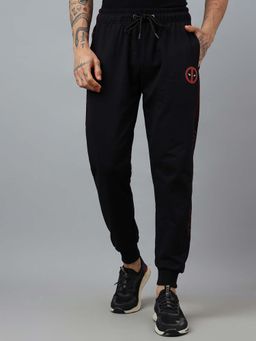 Free Authority - Official Deadpool Printed Black Regular Fit Joggers