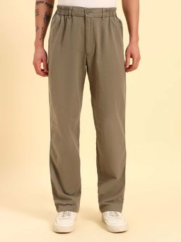Cantabil - Men Green Solid Track Pant