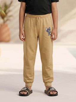 KiddoPanti - Boys Khaki Cotton Track pant