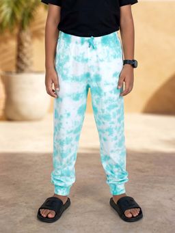 KiddoPanti - Boys Aqua Cotton Track pant