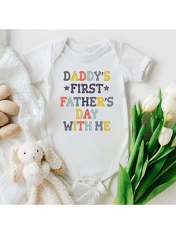 KNITROOT - Unisex White Cotton Onesie