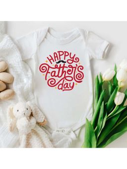 KNITROOT - Unisex White Cotton Onesie