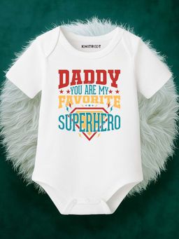 KNITROOT - Unisex White Cotton Onesie