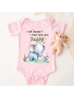 KNITROOT - Unisex Pink Cotton Onesie