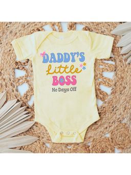 KNITROOT - Unisex Yellow Cotton Onesie