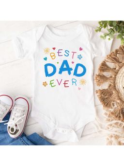 KNITROOT - Unisex White Cotton Onesie