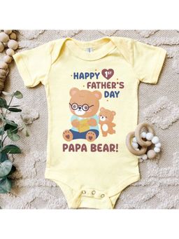 KNITROOT - Unisex Yellow Cotton Onesie