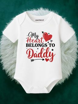 KNITROOT - Unisex White Cotton Onesie