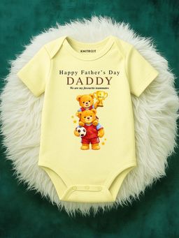 KNITROOT - Unisex Yellow Cotton Onesie