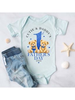 KNITROOT - Unisex Blue Cotton Onesie