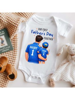 KNITROOT - Unisex White Cotton Onesie