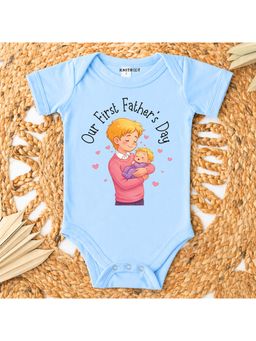 KNITROOT - Unisex Blue Cotton Onesie
