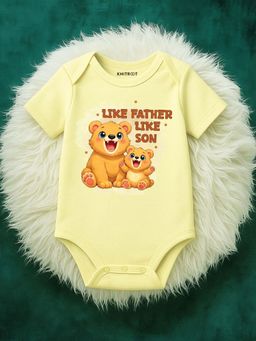 KNITROOT - Unisex Yellow Cotton Onesie