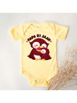KNITROOT - Unisex Yellow Cotton Onesie