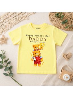 KNITROOT - Unisex Yellow Cotton T-Shirt