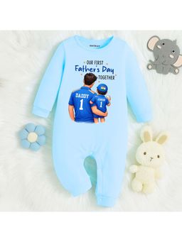 KNITROOT - Unisex Blue Cotton Bodysuit