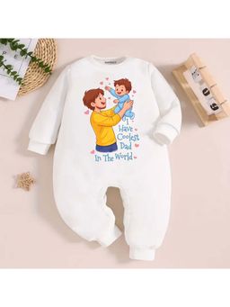 KNITROOT - Unisex White Cotton Bodysuit