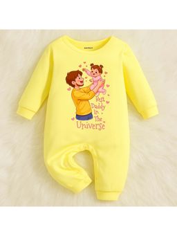 KNITROOT - Unisex Yellow Cotton Bodysuit