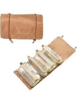 Firstseen - Detachable Foldable Hanging Makeup Bag with 4 Transparent Zip Compartments