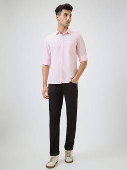 Parx - Men Tapered Fit Solid Black Jeans