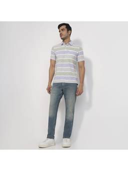 Parx - Men'S Medium Blue Mid Rise Tapered Fit Jeans