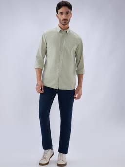 Parx - Men'S Tapered Cotton Blend Fit Solid Dark Blue Jeans