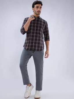Parx - Men Straight Fit Solid Medium Grey Jeans