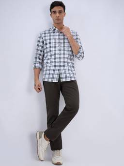 Parx - Men Regular Fit Solid Fancy Grey Jeans