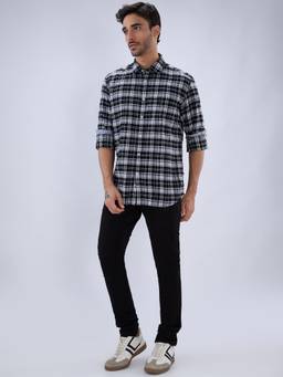 Parx - Men Skinny Fit Solid Black Jeans