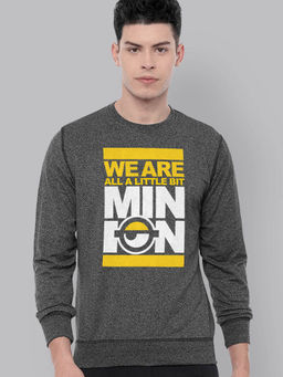 Free Authority - Official Minions Graphic Printed Grey Sweatshirt