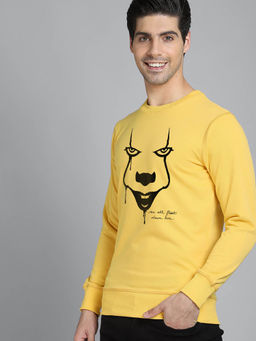 Free Authority - Official It Graphic Printed Yellow Sweatshirt