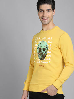 Free Authority - Official Friday The 13Th Graphic Printed Yellow Sweatshirt