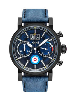 AVI-8 - Hawker Hurricane Chronograph Date Quartz Dial Color Blue Men Wtach - AV-4062-03