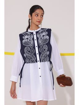 STIL-O-STITCH - Black Cotton Casual A-Line Above Knee Dress