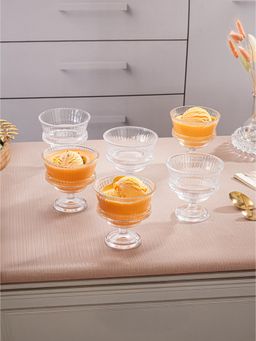 Trovea's - Celestine Clear Dessert Serving Glasses (Pack Of 6)