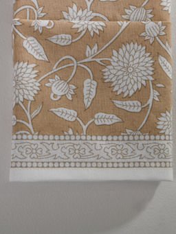 RATAN JAIPUR - Flower Jaal Beige Napkins (Set Of 6)