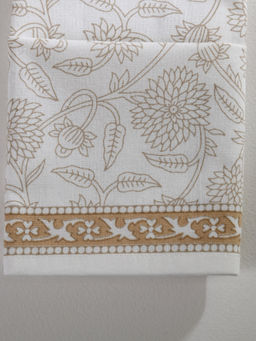 RATAN JAIPUR - Flower Beige Napkins (Set Of 6)