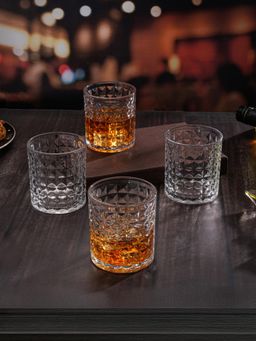 Trovea's - Cavra Clear Whiskey Glasses (Pack Of 4)
