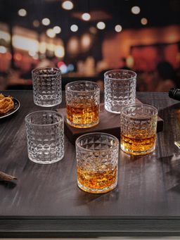 Trovea's - Cavra Clear Whiskey Glasses (Pack Of 6)