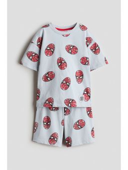 H&M - Boys Blue Printed Cotton Pyjamas