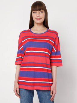 VERO MODA - Women Stripes Multi color T-shirt